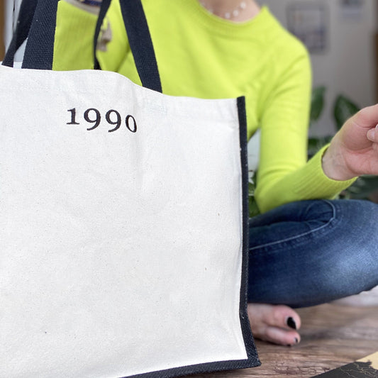 Embroidered Year Jute Bag