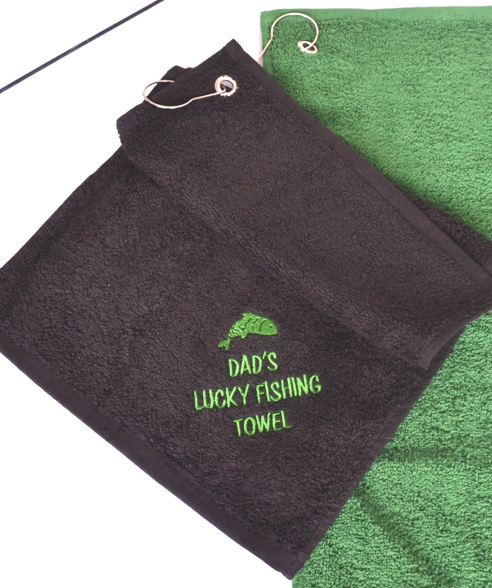 Personalised Lucky Fishing Towel, fishing towel, - ALPHS