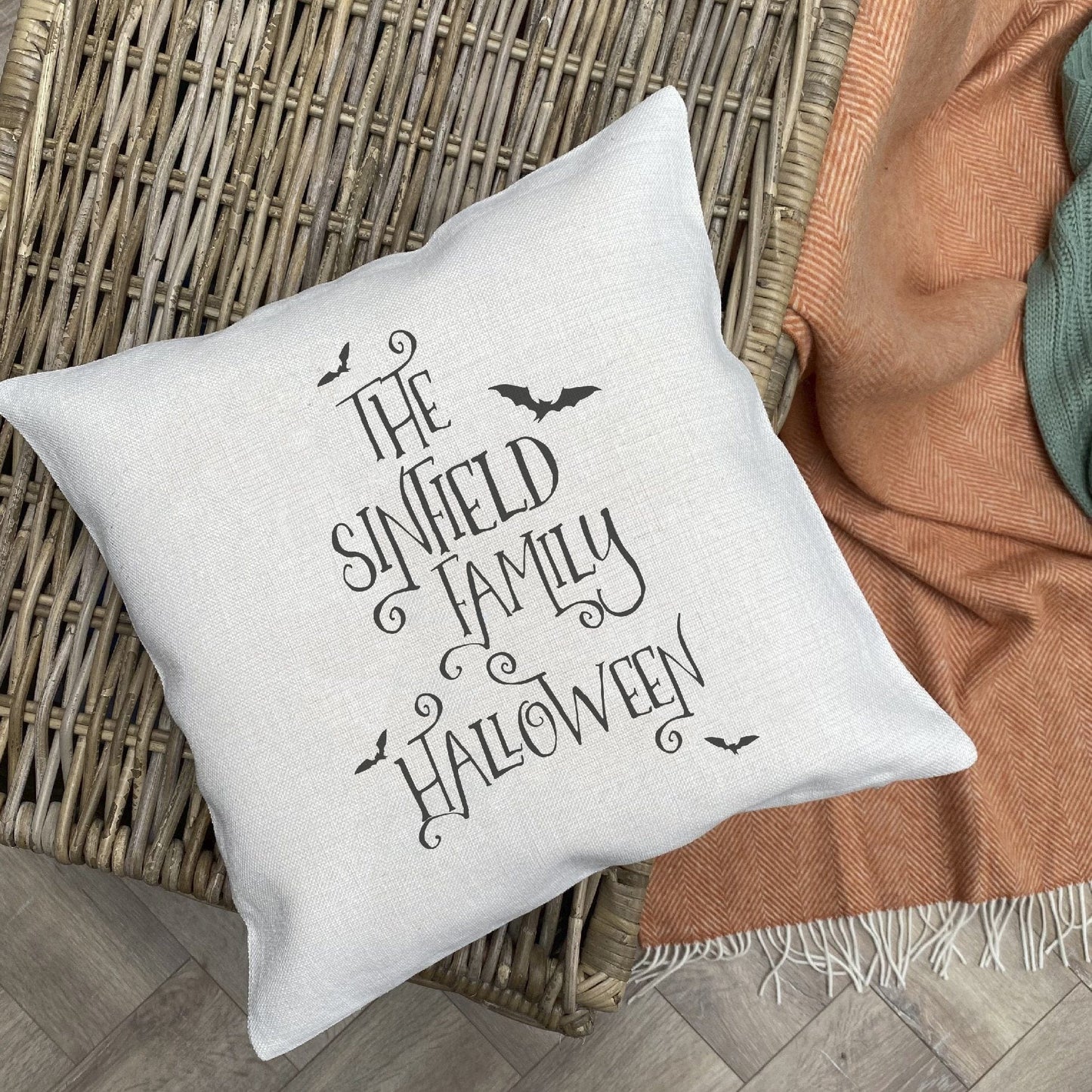 Personalised Family Name Halloween Cushion