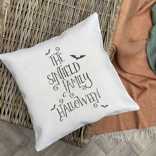 Personalised Family Name Halloween Cushion