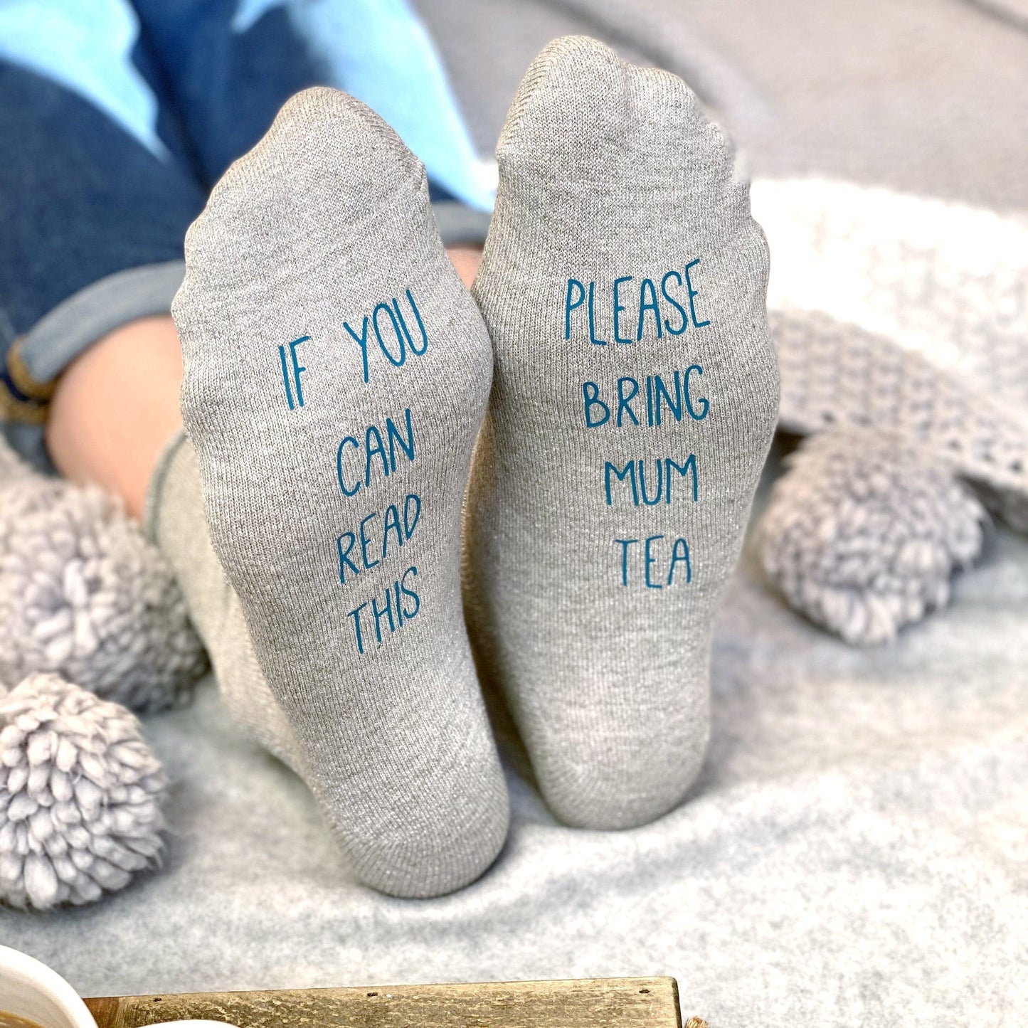 Personalised Bring Tea Glitter Socks