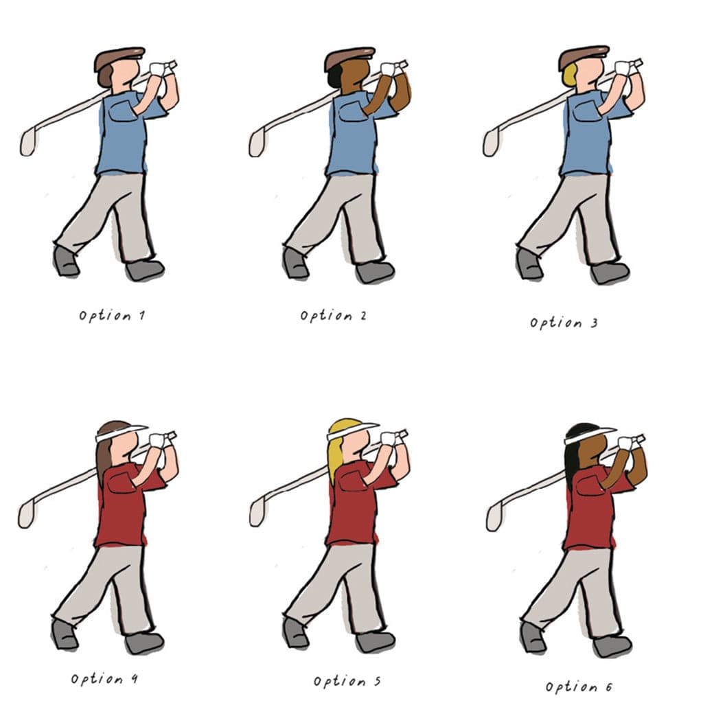 Personalised Golf Scene Handkerchief