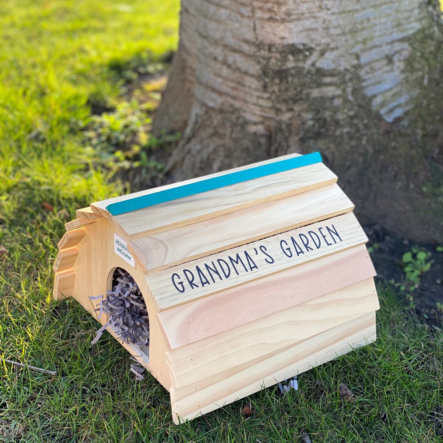 Personalised Garden Hedgehog House