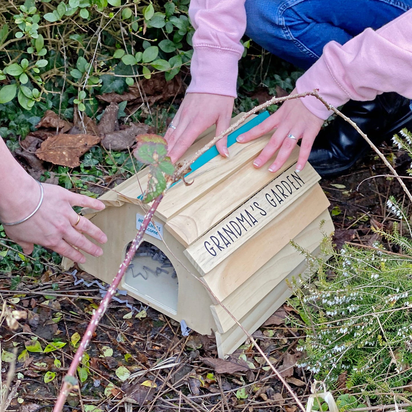 Personalised Garden Hedgehog House