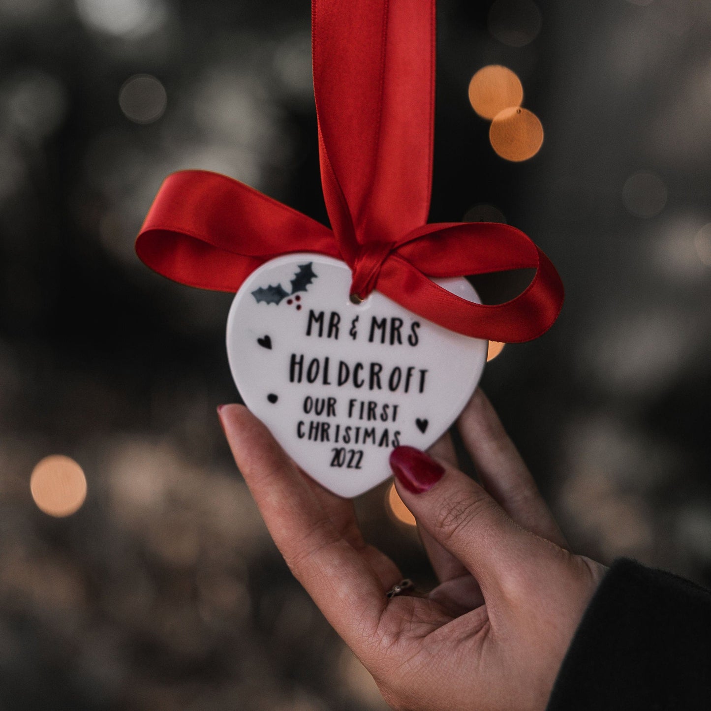 First Married Christmas Personalised Decoration