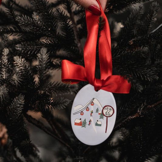 Ski Scene Christmas Decoration