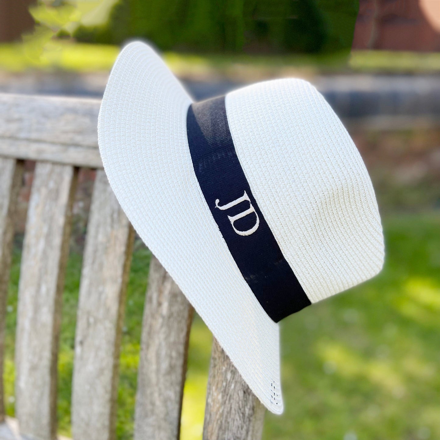 Monogram Embroidered Men's Straw Hats