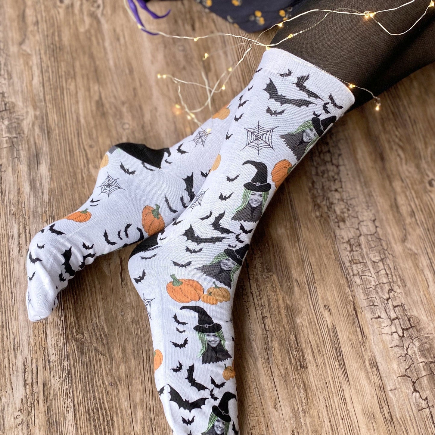 Halloween Witch Photo Socks