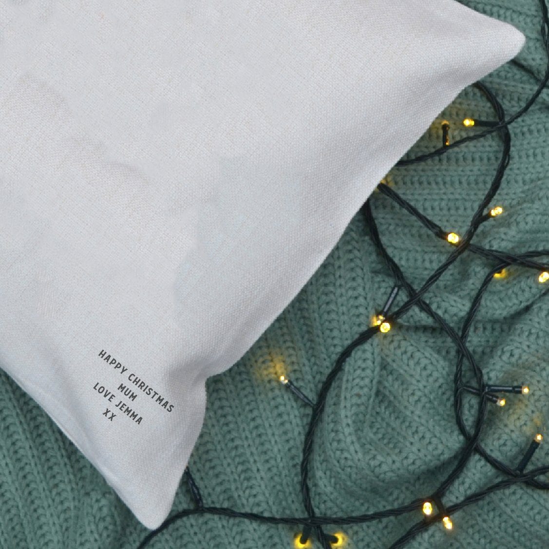 Hidden Message Christmas Pudding Pattern Cushion