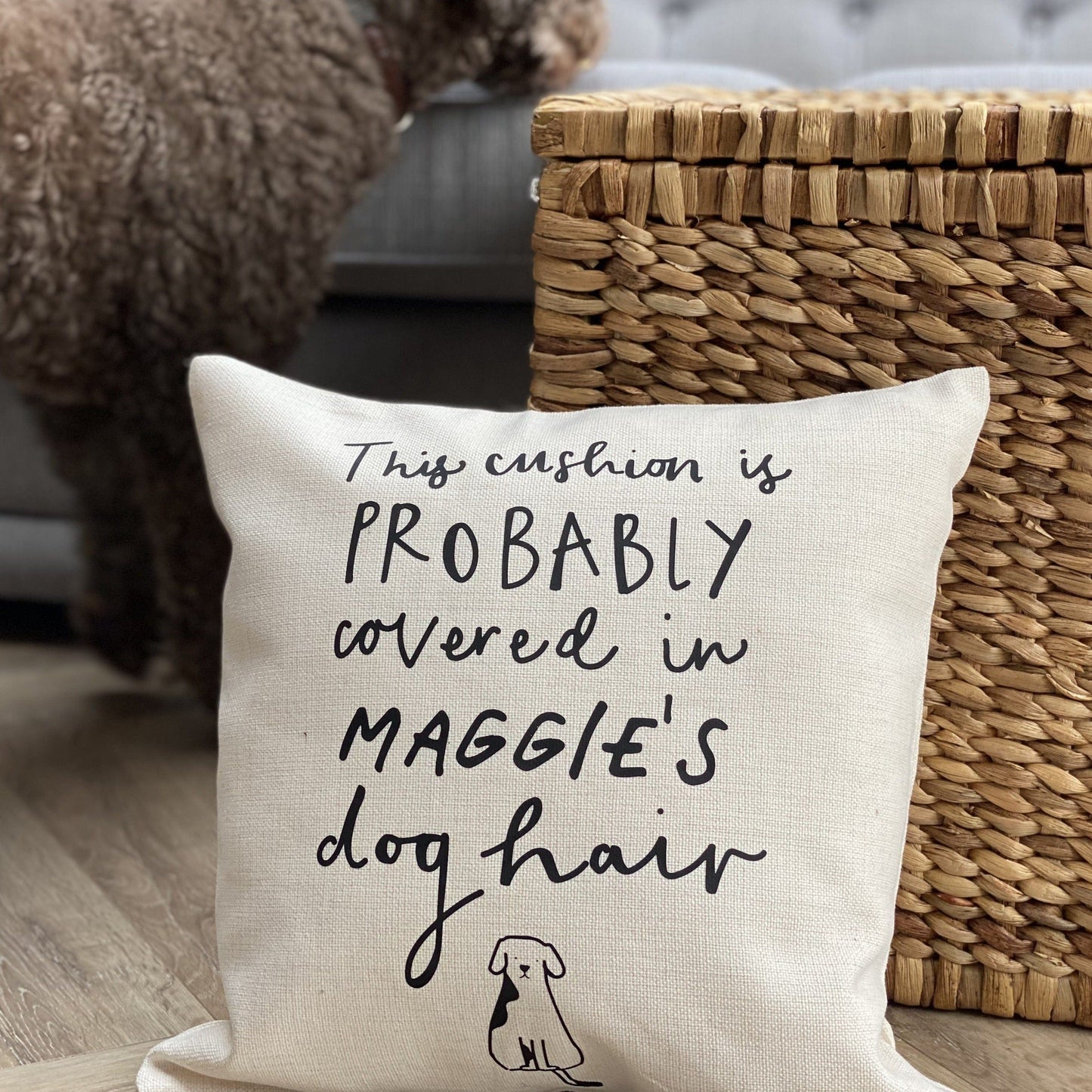 Personalised Dog Hair Cushion