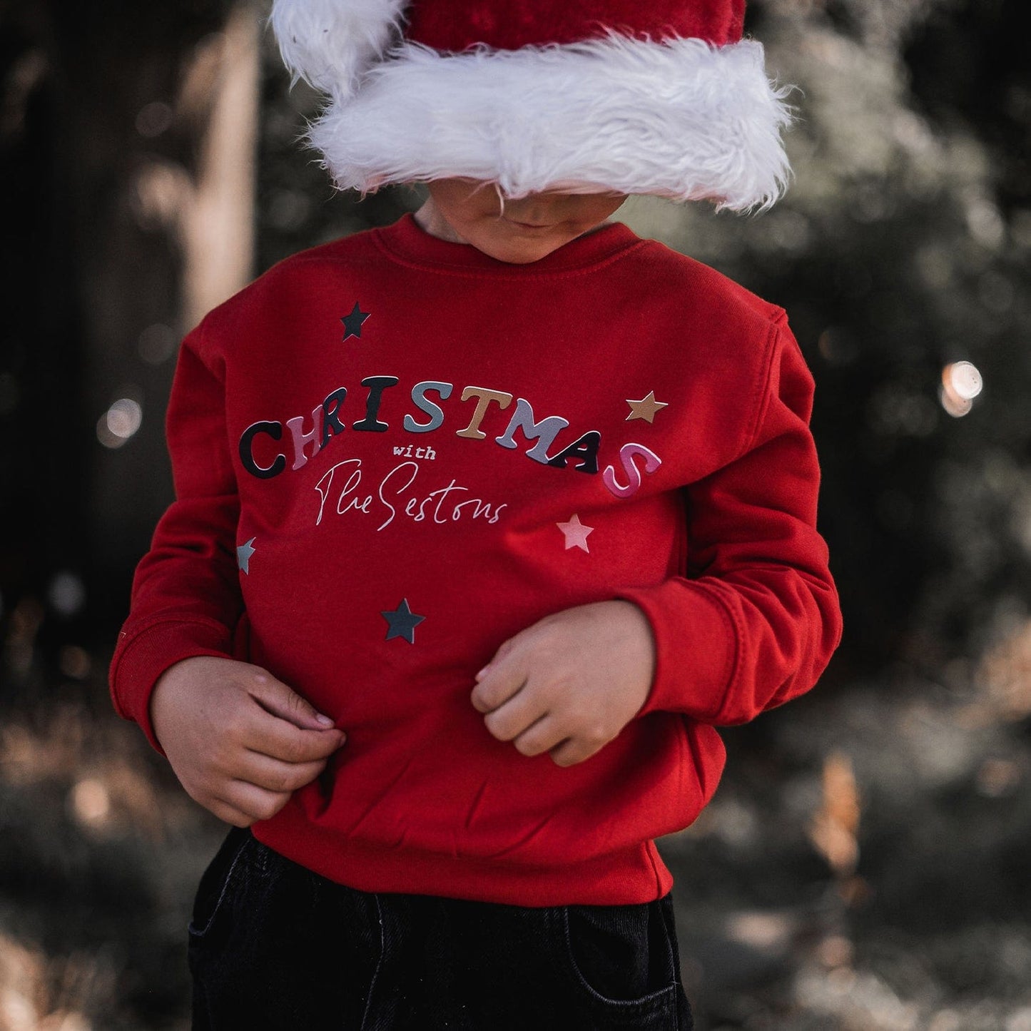 Colourful Christmas Twinning Personalised Jumper