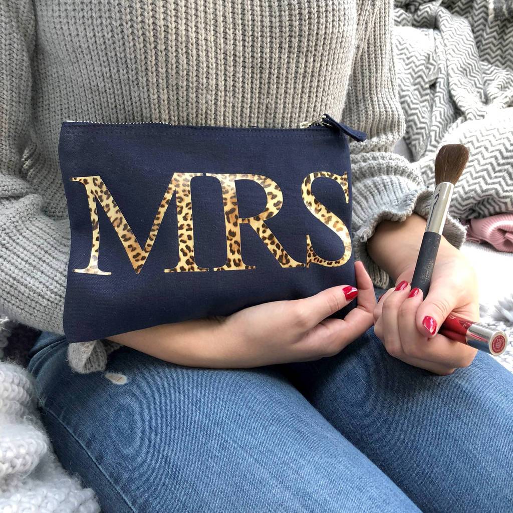 Personalised Leopard Print Cosmetic Bag, Make Up Bag, - ALPHS