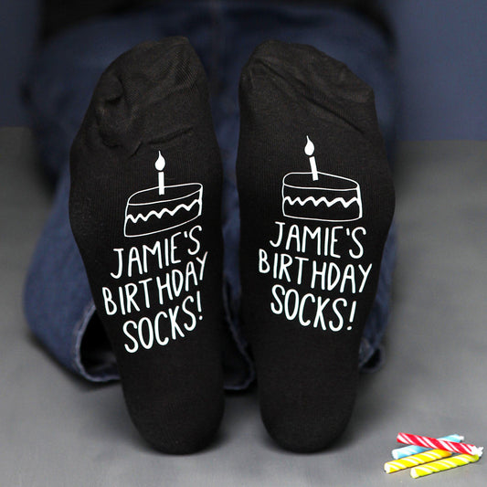 Personalised Cake Design Birthday Socks, Socks, - ALPHS 