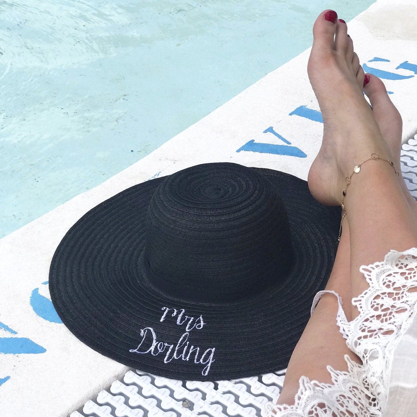 Personalised Wedding Honeymoon Straw Hat, Hats, - ALPHS