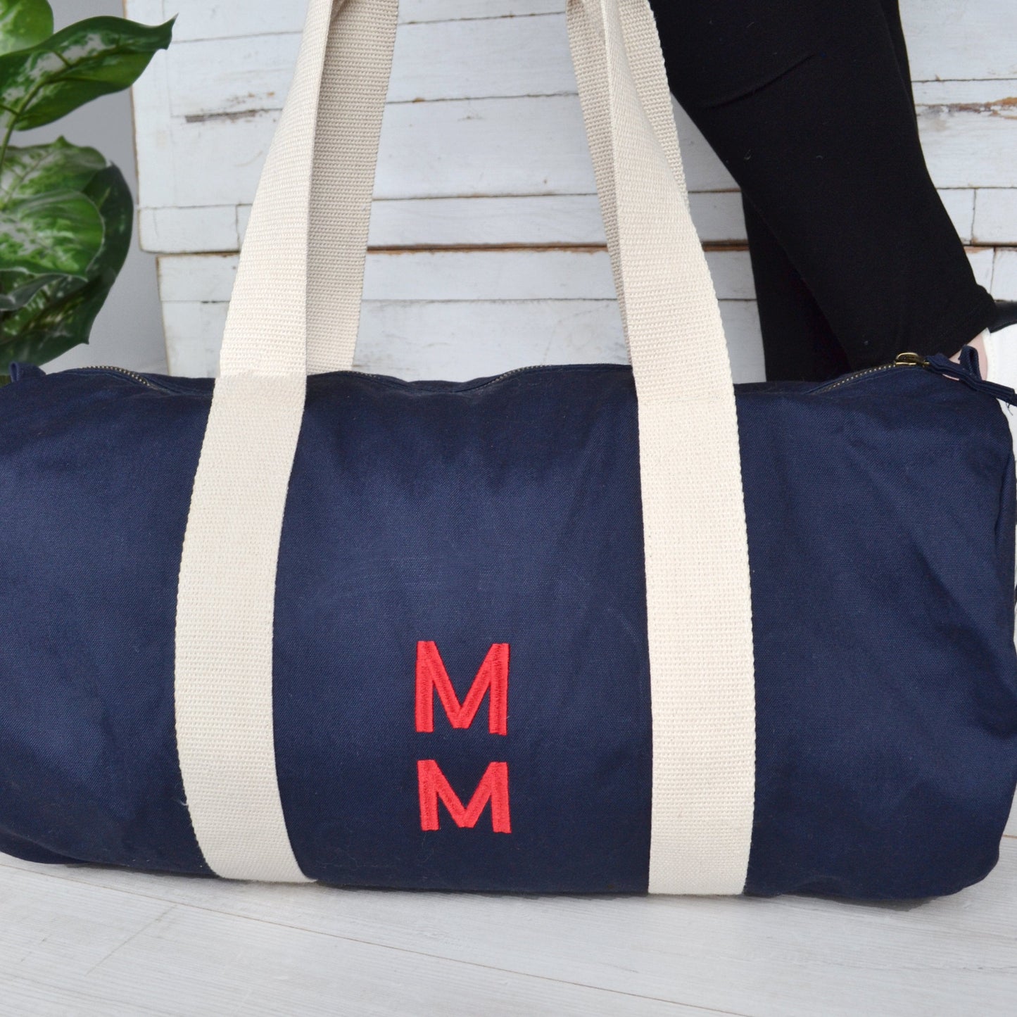 Men's Embroidered Duffle Bag