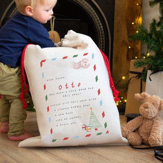 My Christmas List Personalised Sack