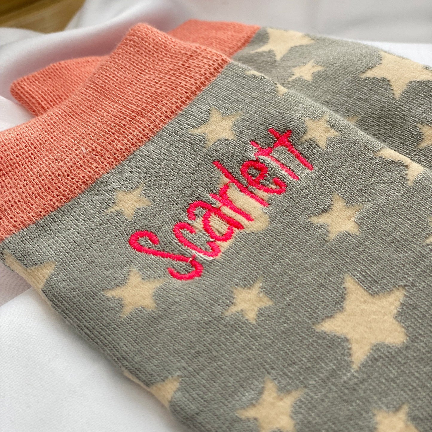 Neon Bamboo Star Socks