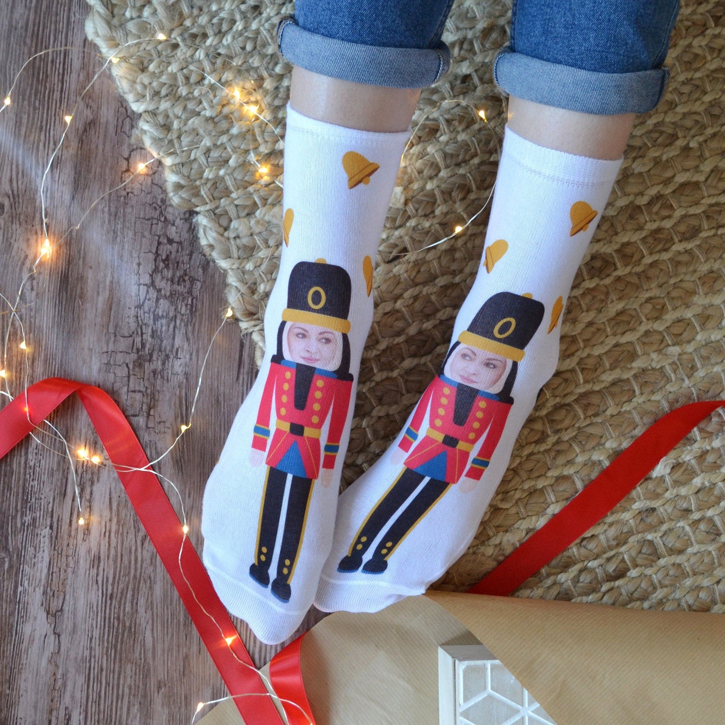 Personalised Nutcracker Photo Socks