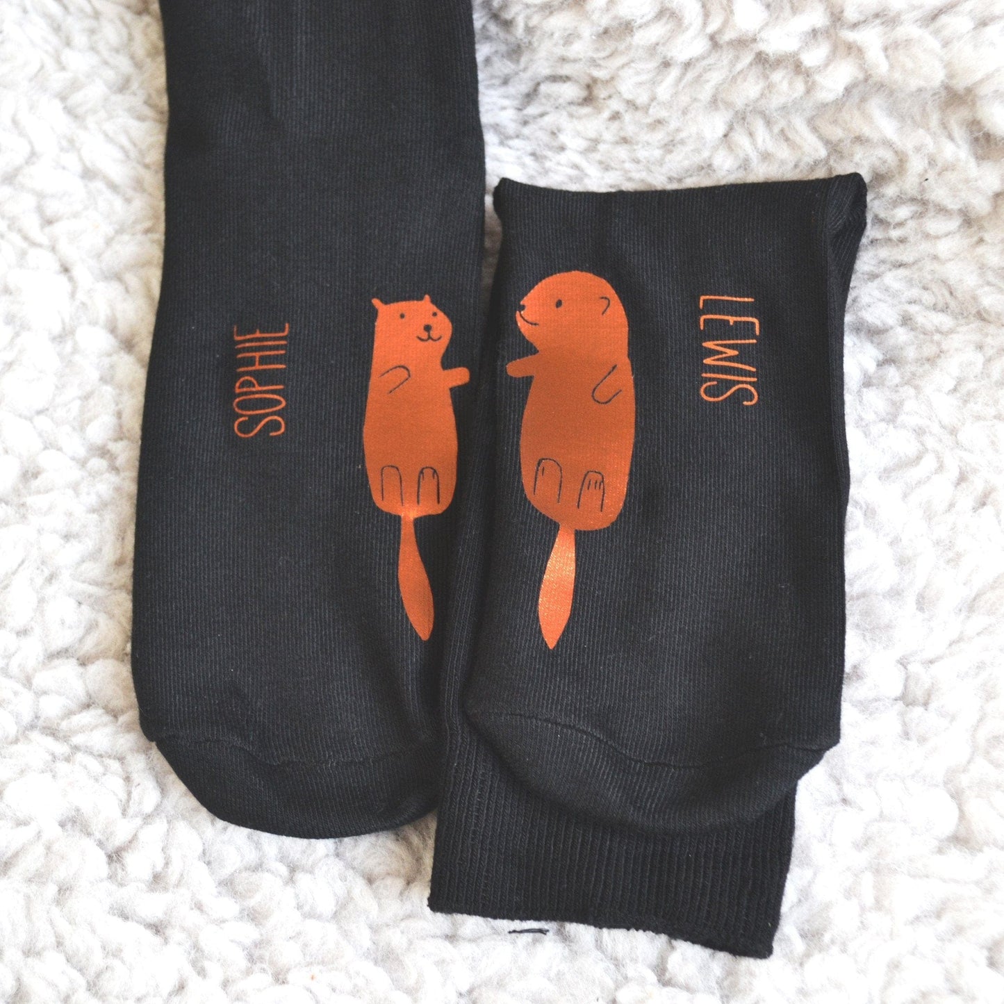 Personalised Gift Animal Socks - Otter, socks, - ALPHS