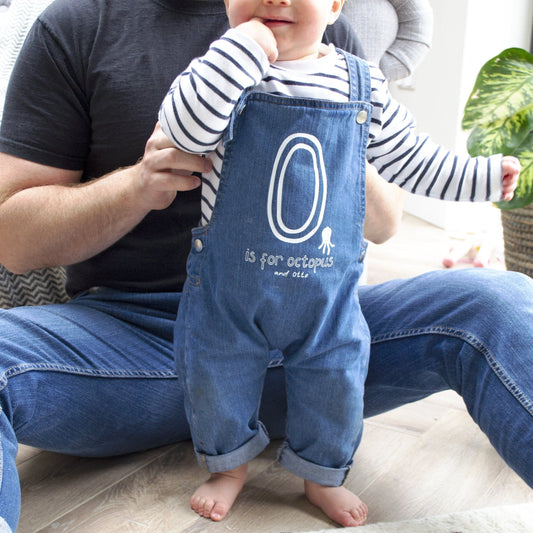 Personalised Organic Baby Dungarees, Clothing, - ALPHS