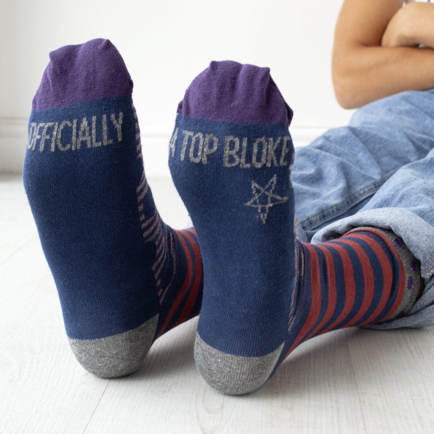 Top Bloke Patterned Slogan Socks, Socks, - ALPHS