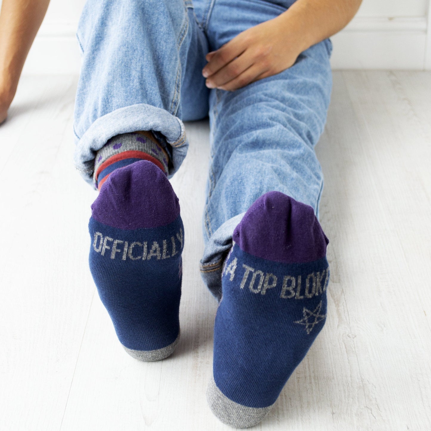 Top Bloke Patterned Slogan Socks, Socks, - ALPHS
