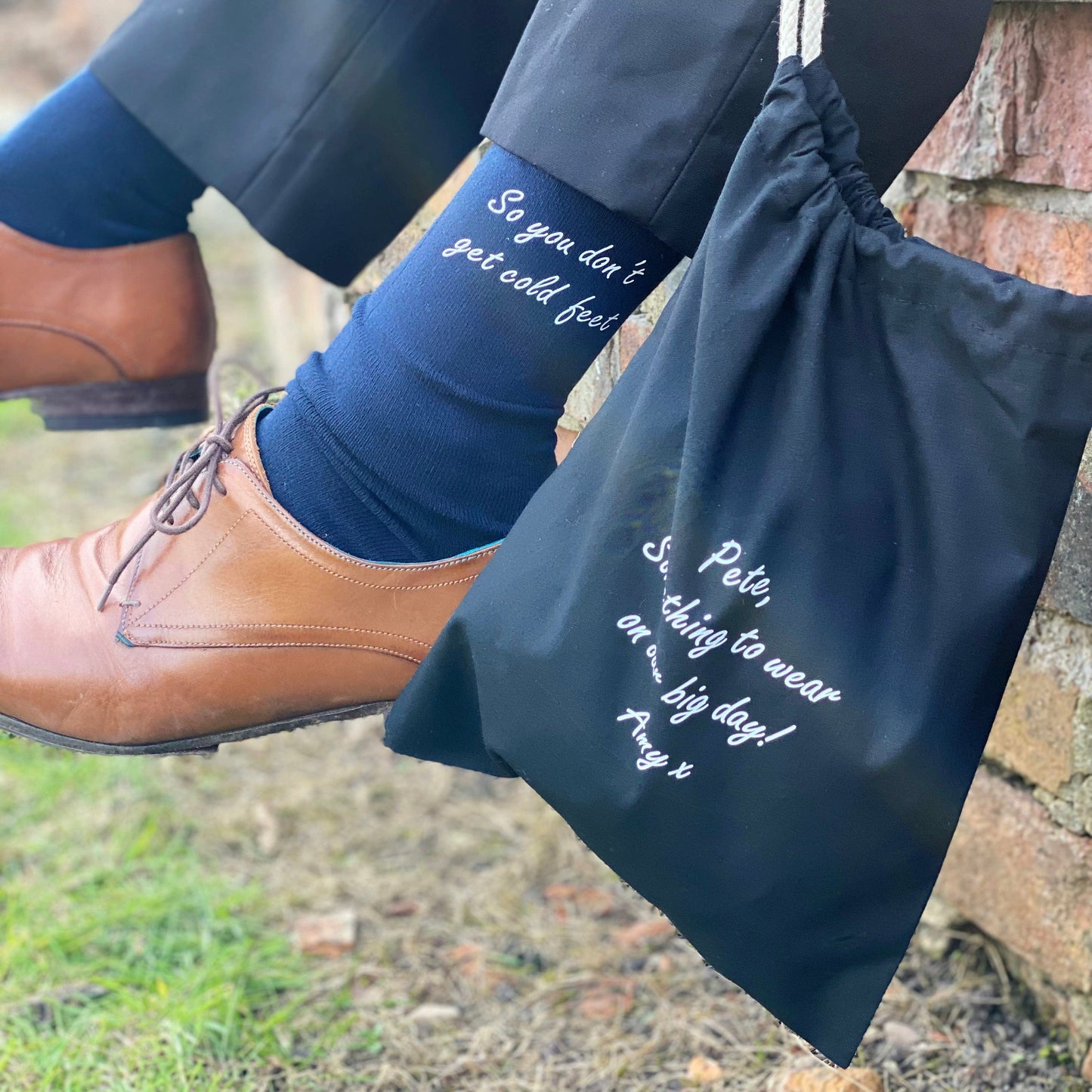 Personalised Cold Feet Wedding Socks