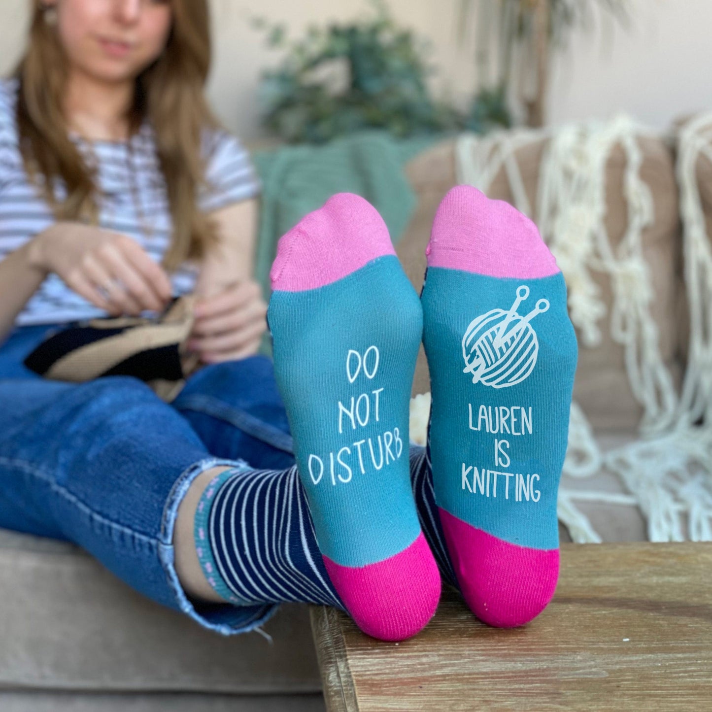 Do Not Disturb, Personalised Knitting Socks