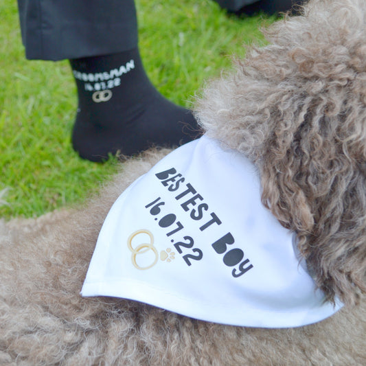 Dog Groomsman Personalised Pet Bandana