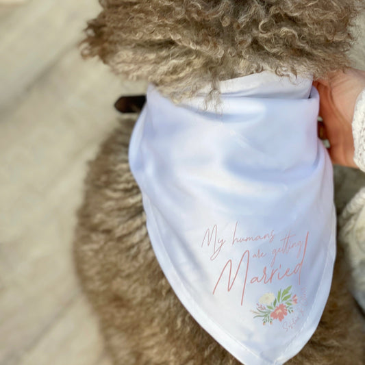 Personalised Owners Wedding Dog Bandana
