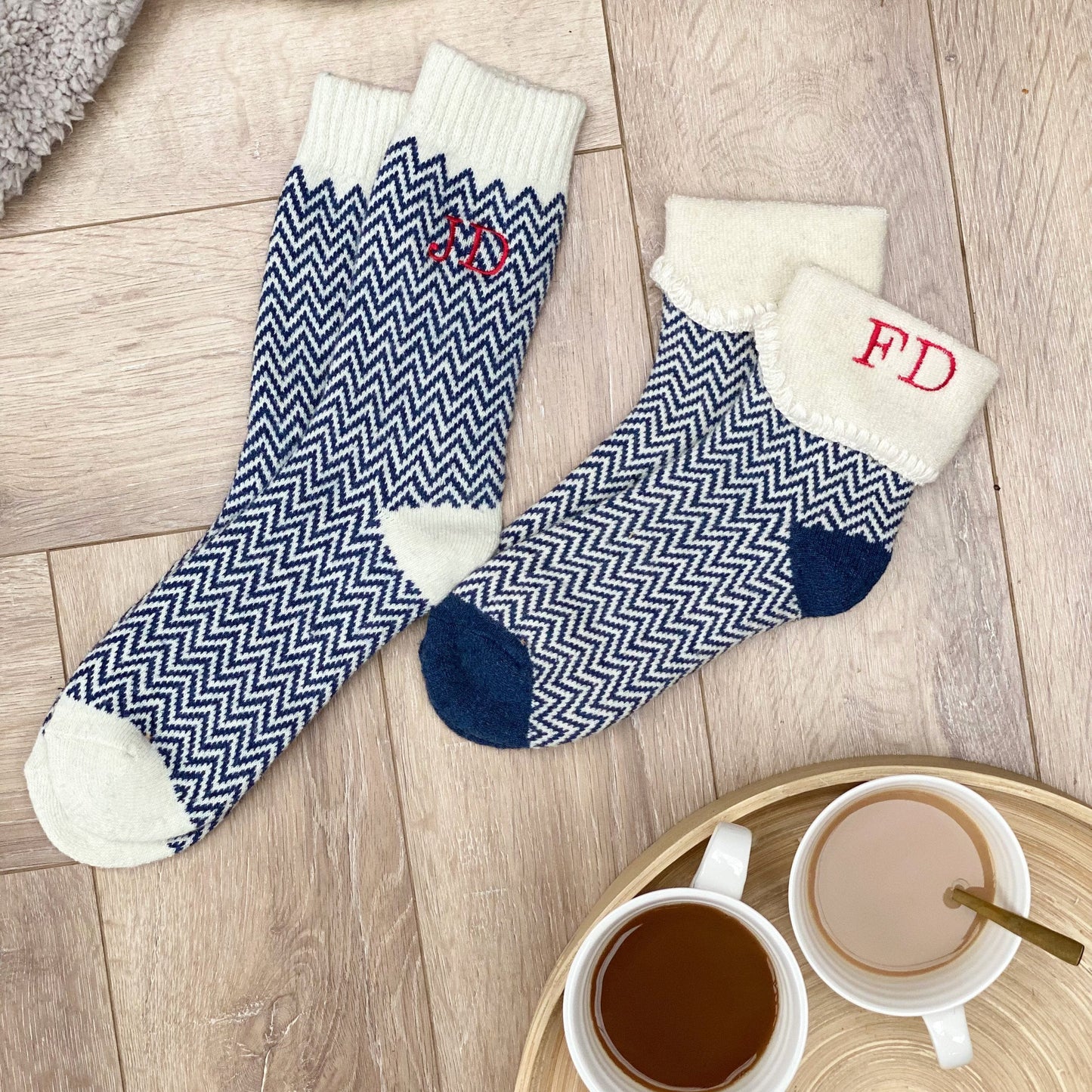 Personalised Embroidered Cosy Socks