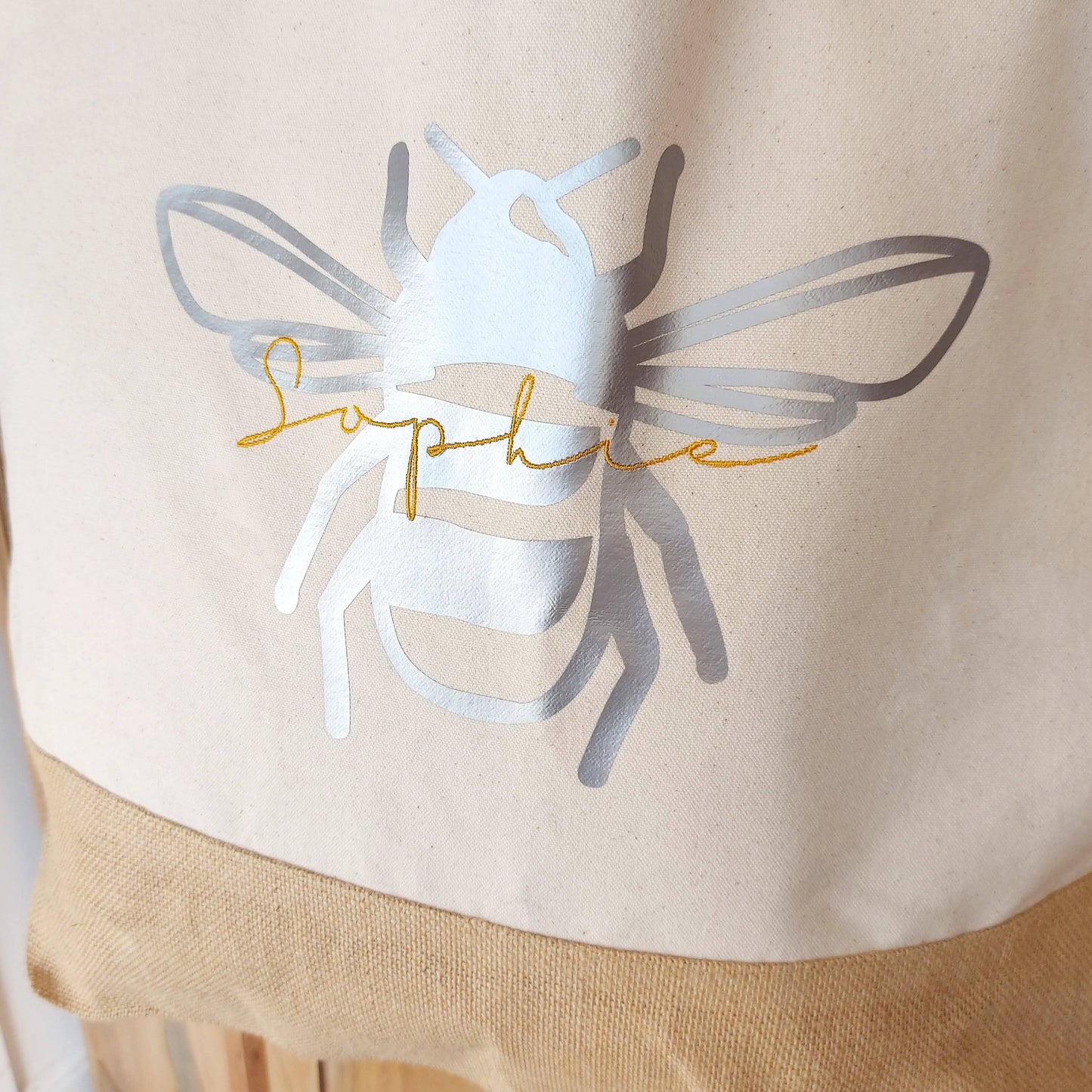 Personalised Name and Bee Bag