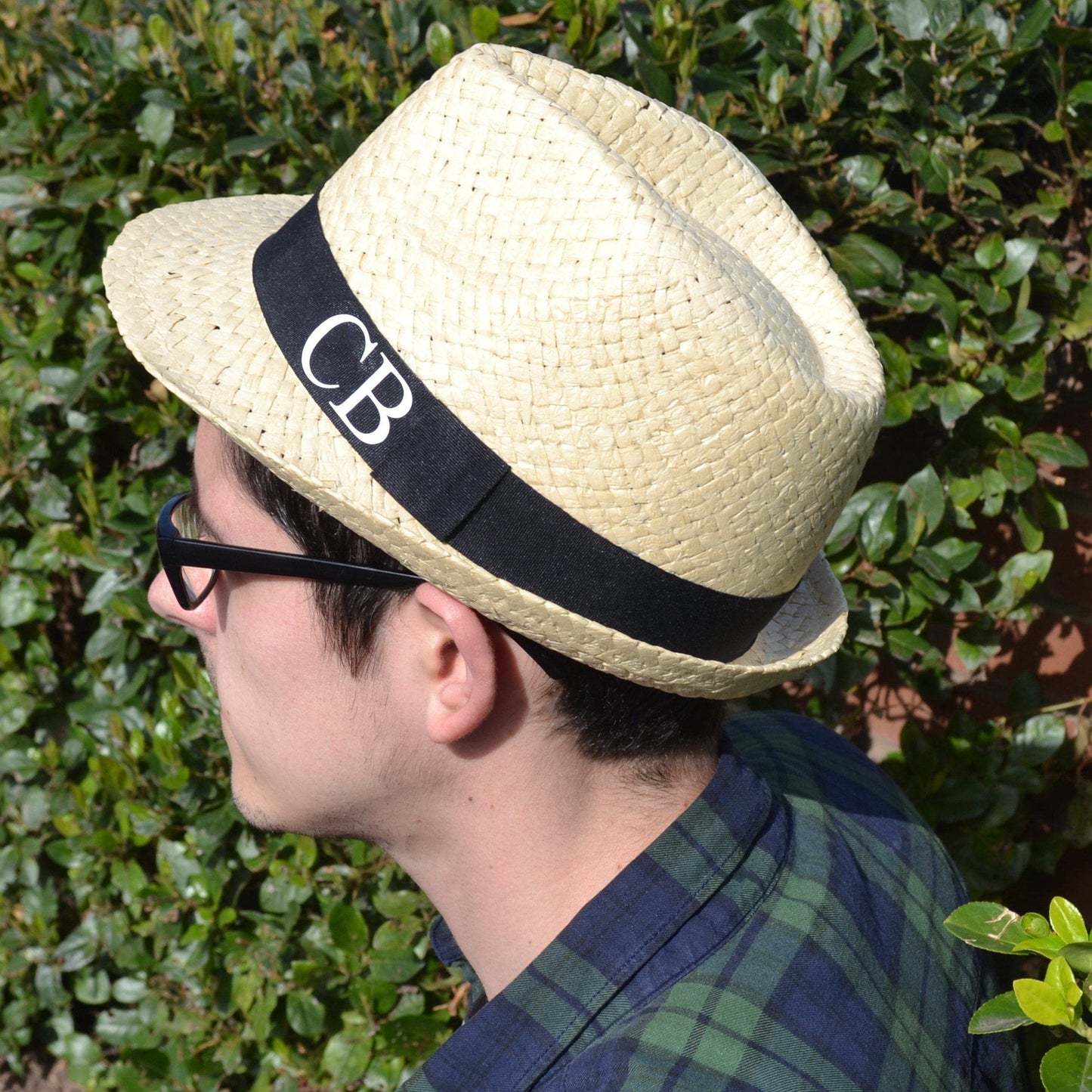 Personalised Monogram Men's Straw Hat