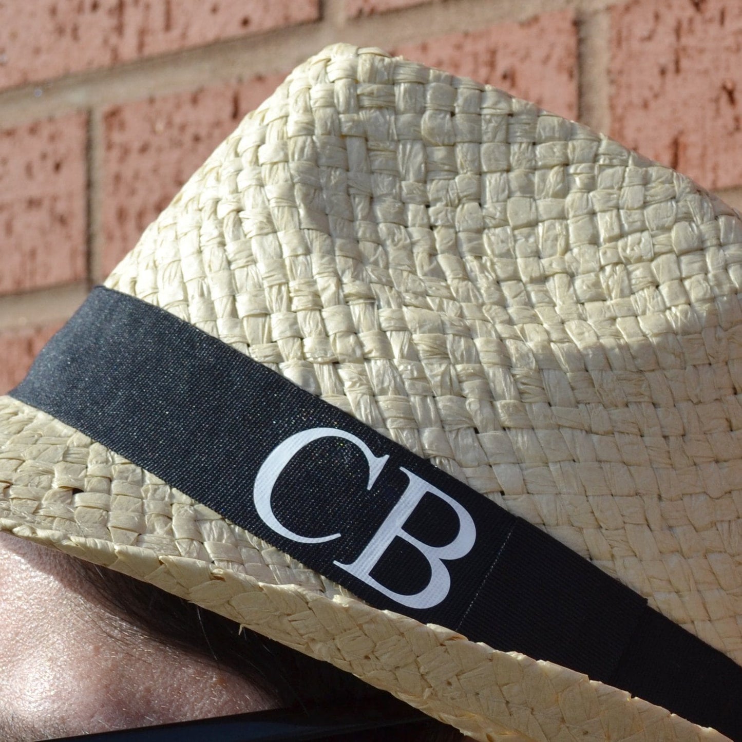 Personalised Monogram Men's Straw Hat