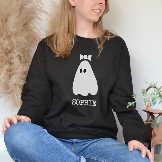 Personalised Name Ghost Halloween Jumper