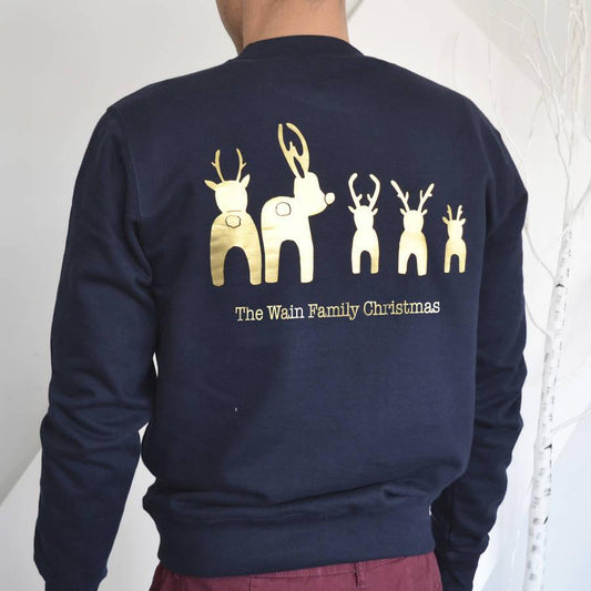 Personalised Reindeer Bottoms Christmas Jumper, Jumper, Christmas, - ALPHS