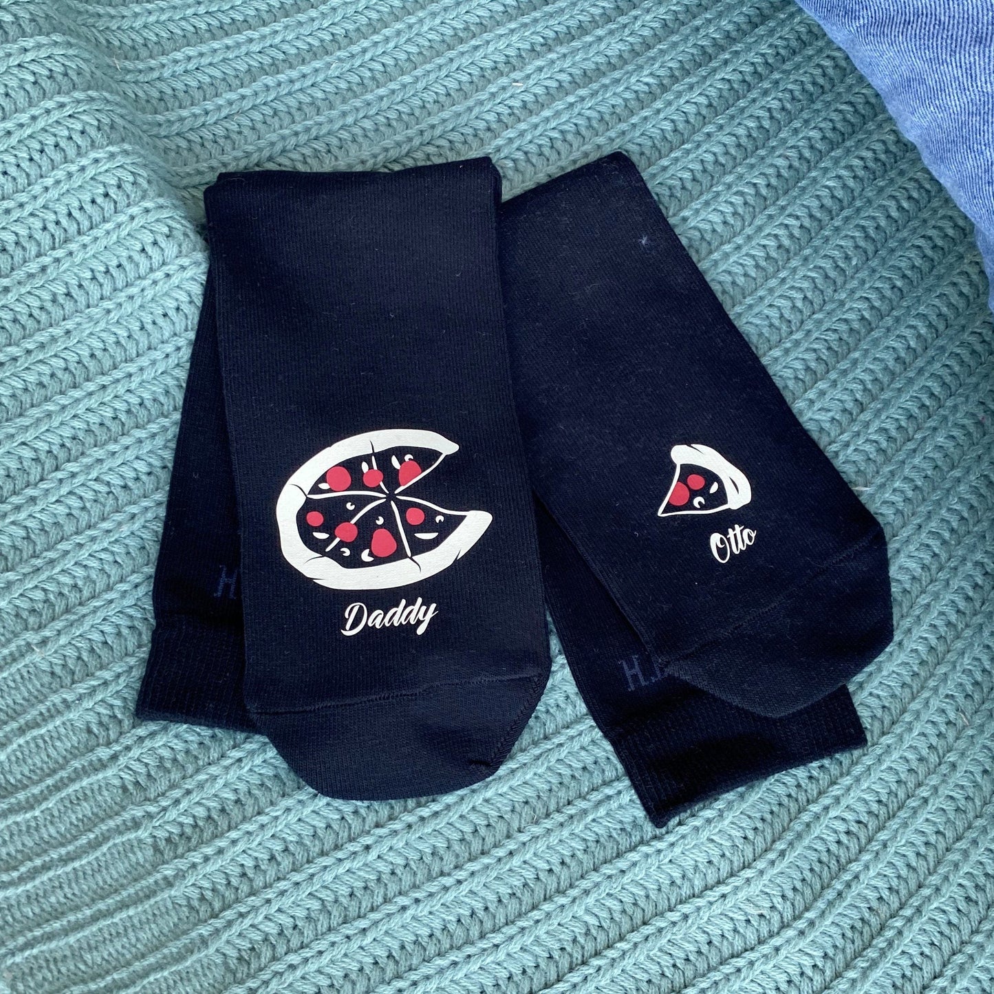 Daddy and Me Personalised Pizza Socks