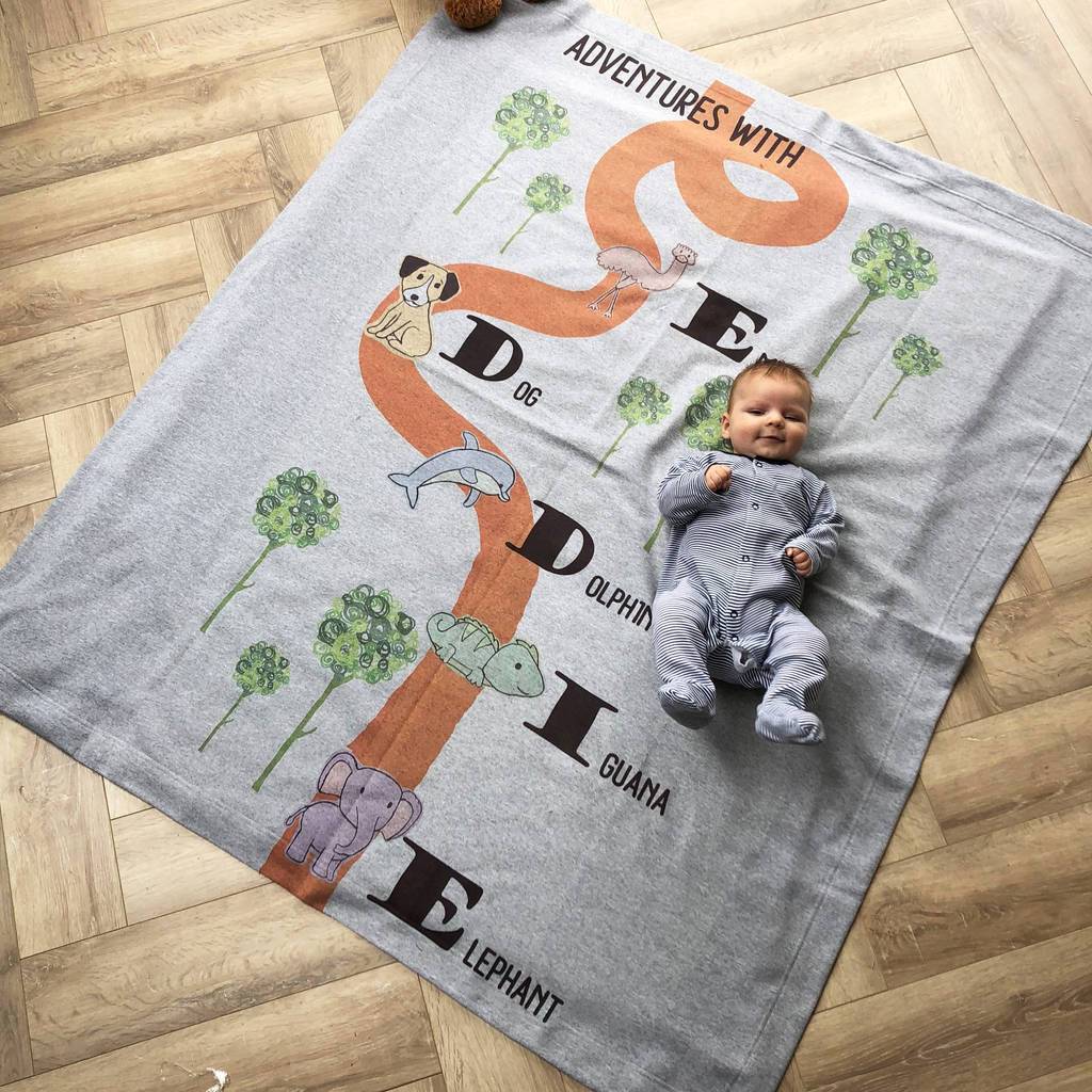 Adventures With… Personalised Children's Play Blanket, Blanket, - ALPHS