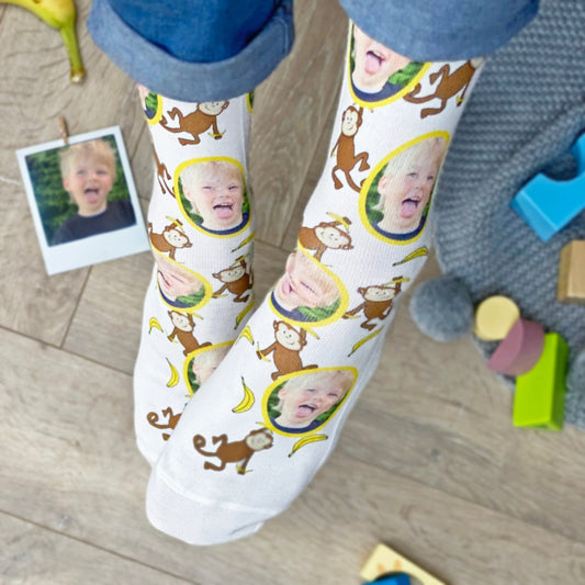 My Little Cheeky Monkey Photo Socks