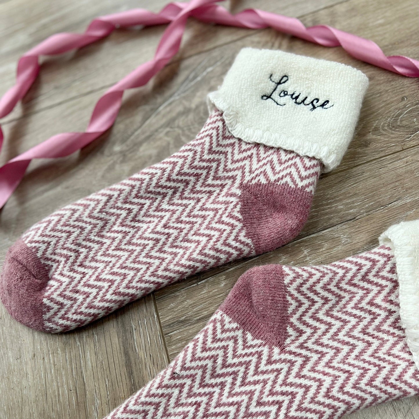 Personalised Chevron Cosy Socks