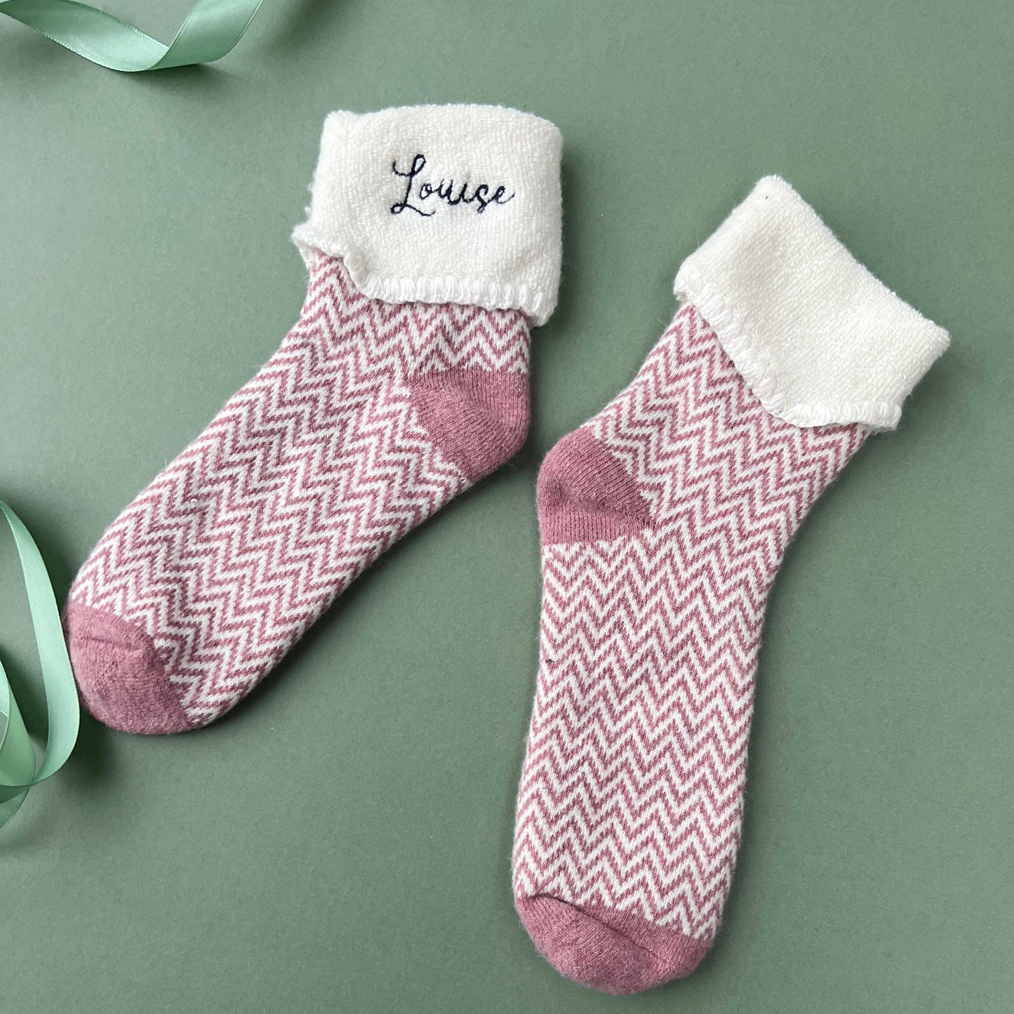 Personalised Chevron Cosy Socks