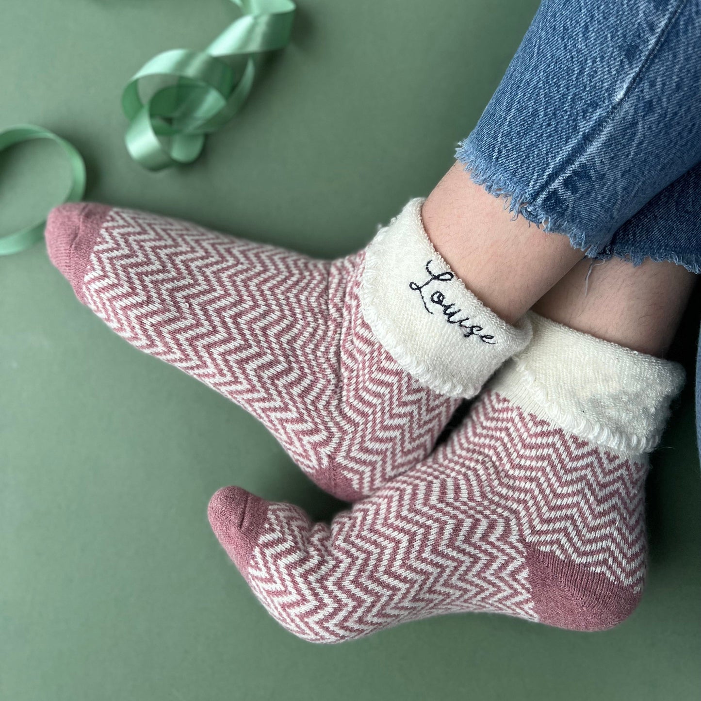 Personalised Chevron Cosy Socks