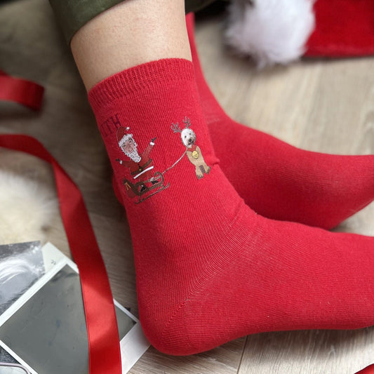 Dog And Owner Photo Socks