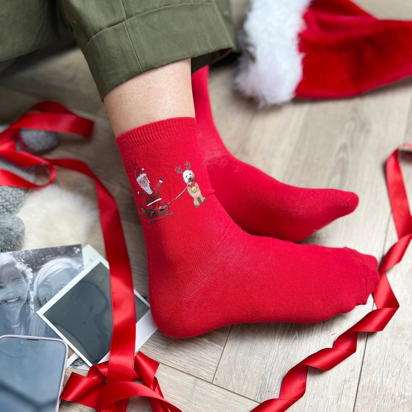 Dog And Owner Photo Socks
