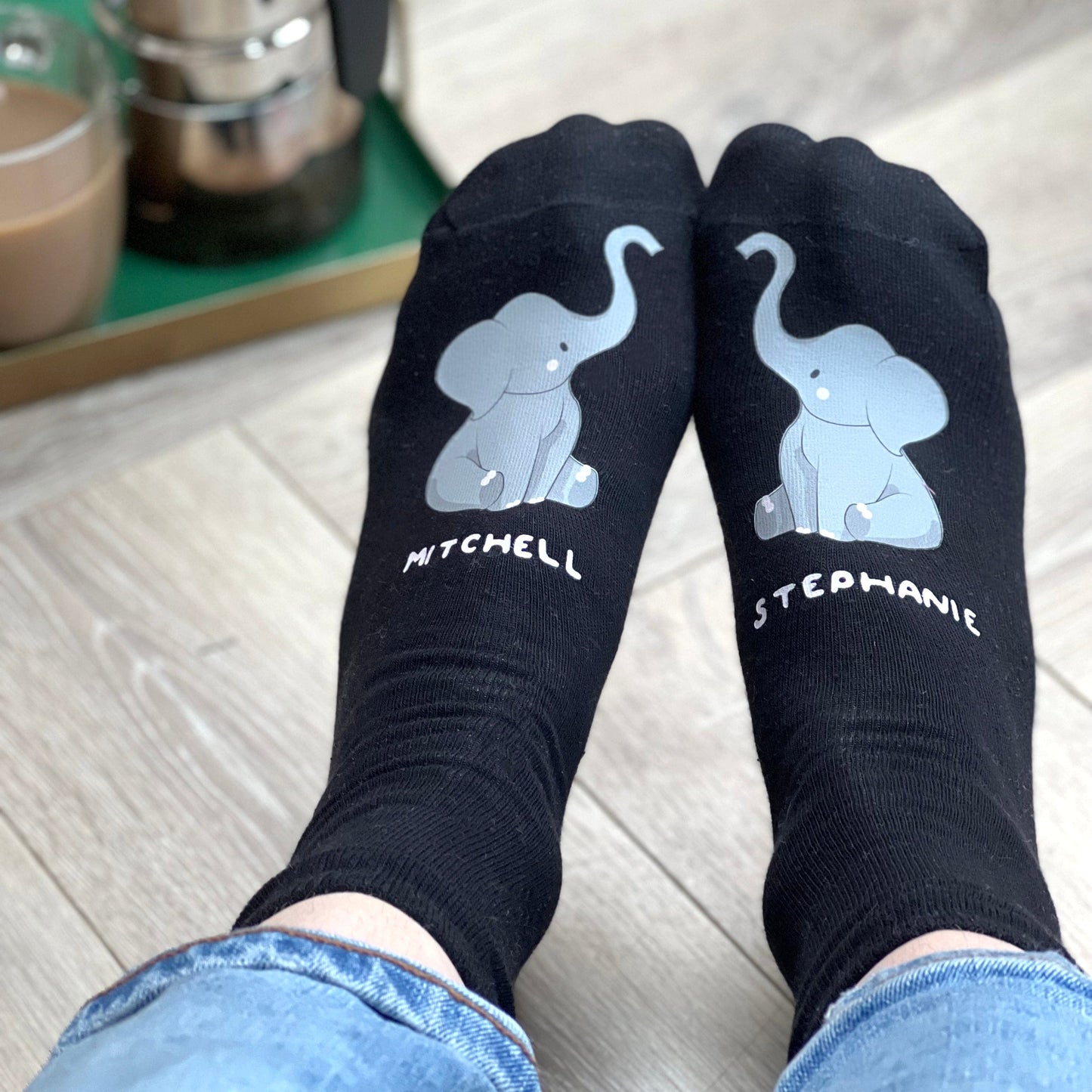 Elephants In Love Socks