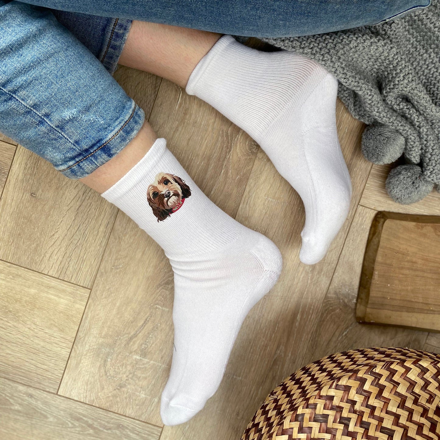 Personalised Dog Illustration Socks