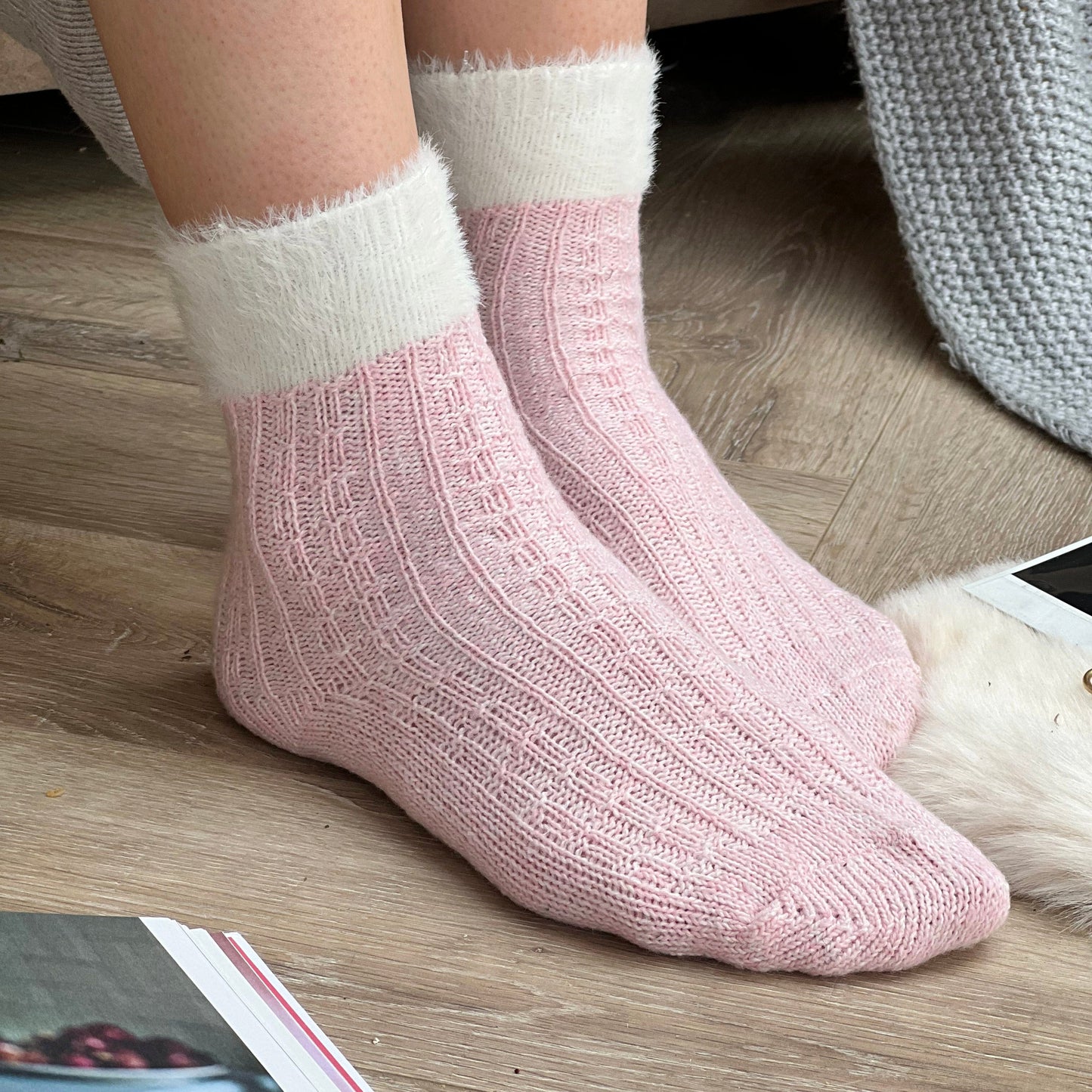 Set Of Two Cosy Cuff Socks