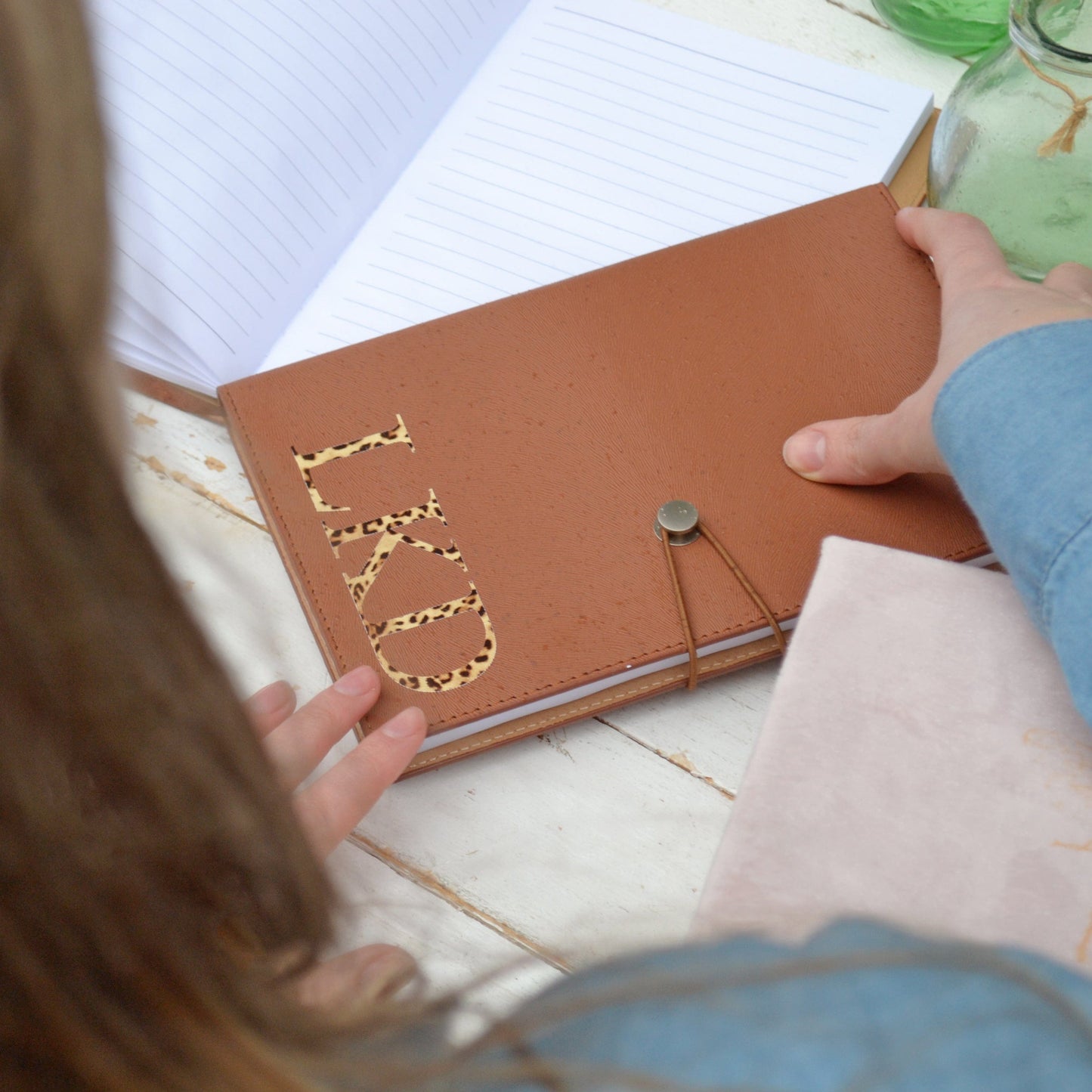 Personalised Leopard Print Monogram Notebook