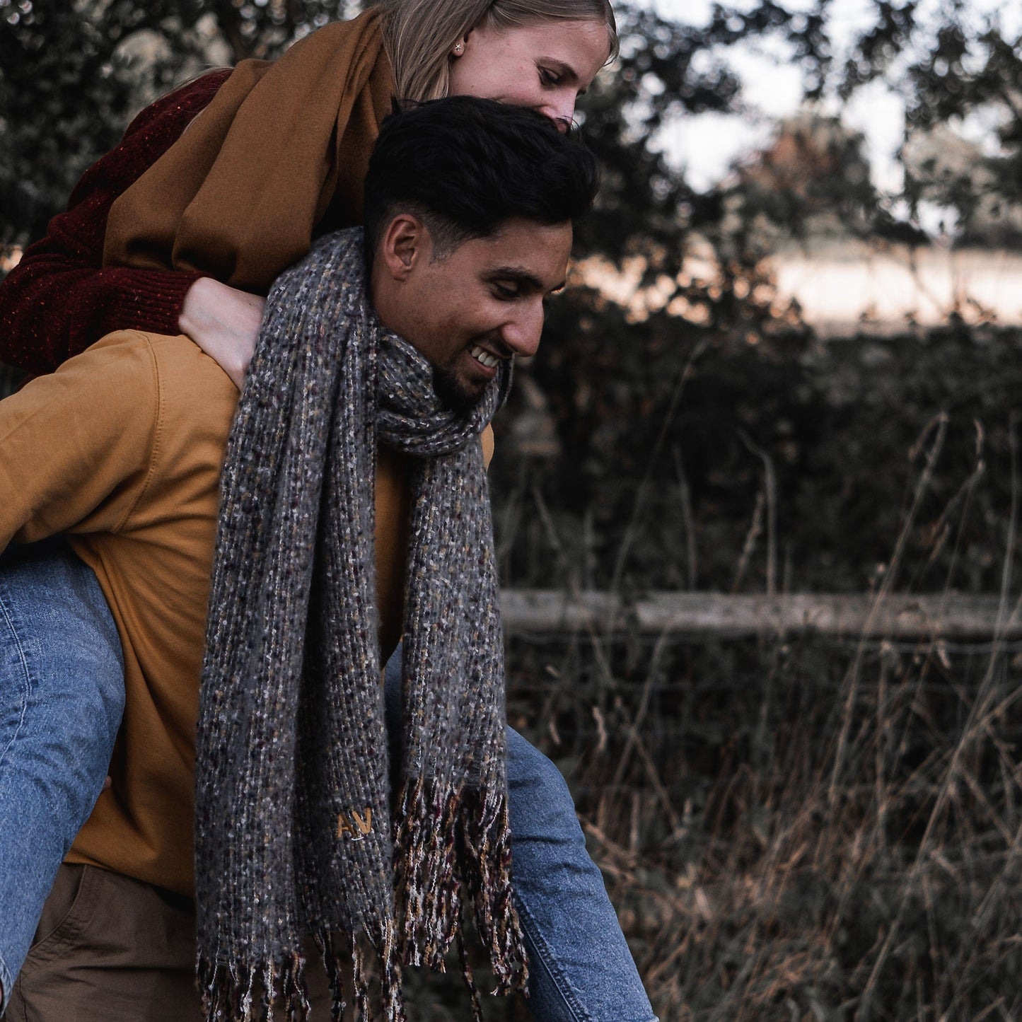 Chunky Embroidered Colourful Scarf