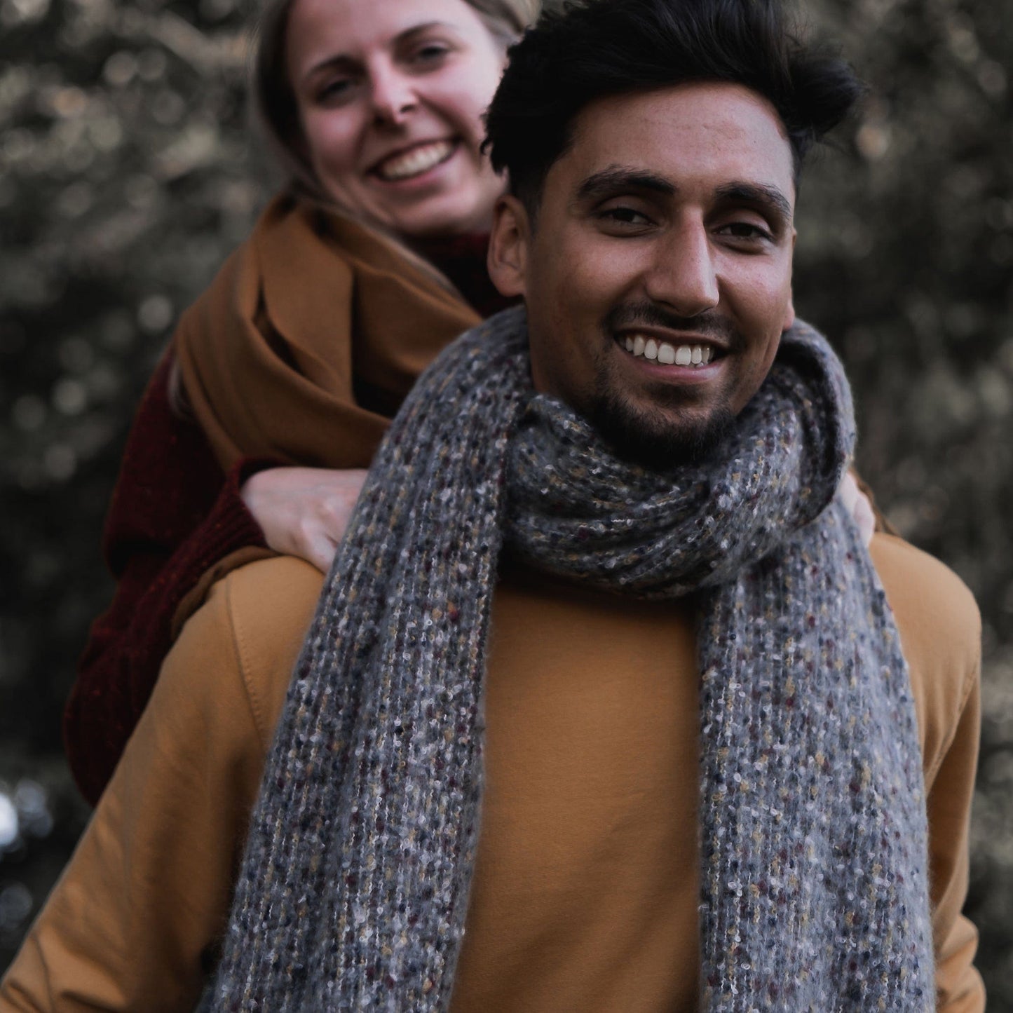 Chunky Embroidered Colourful Scarf